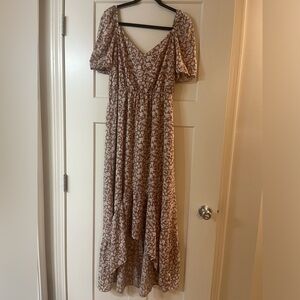 Too Cool for you Floral maxi, taupe, size L by Pink Lily
